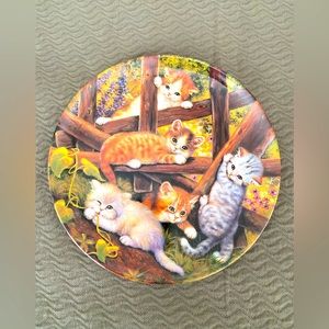Bradford Exchange cats kittens art plate collectable vintage 1996 Germany EUC